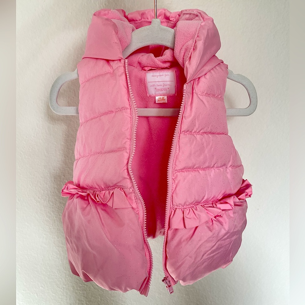 Size 12-18M | Gymboree | Pink Puffer Vest